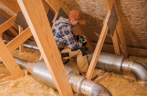 Properly sealed HVAC ductwork for better air distribution