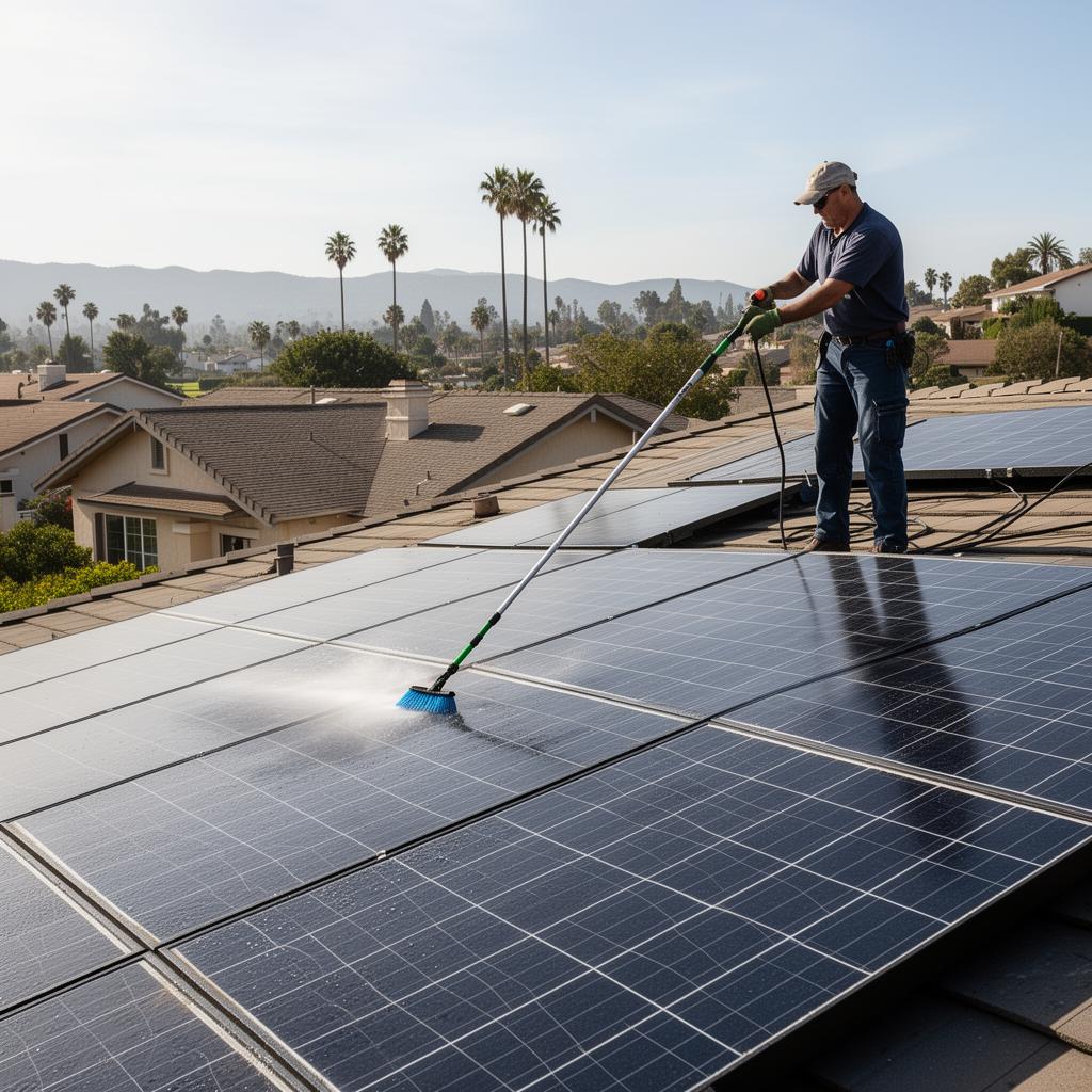 Solar Panel Cleaning in Waterford, CA